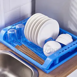 Good Quality Kitchen Plastic 2 Tier Dish Drying Rack Drainer