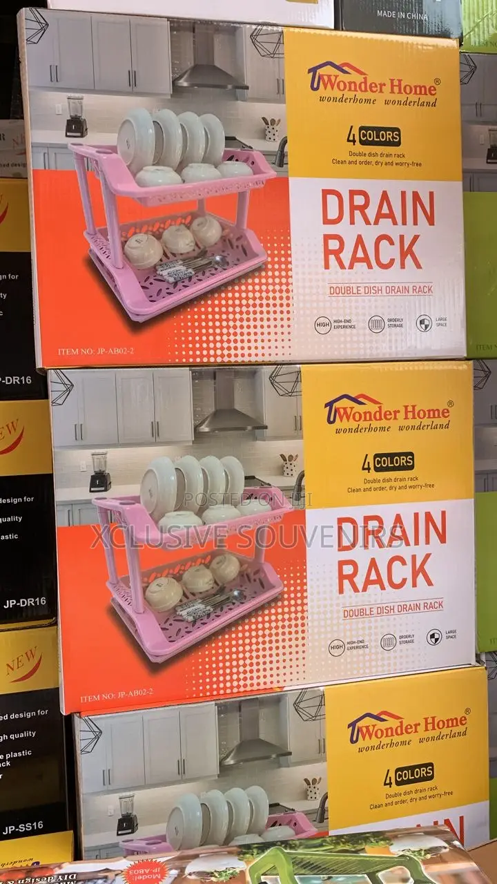 Good Quality Kitchen Plastic 2 Tier Dish Drying Rack Drainer