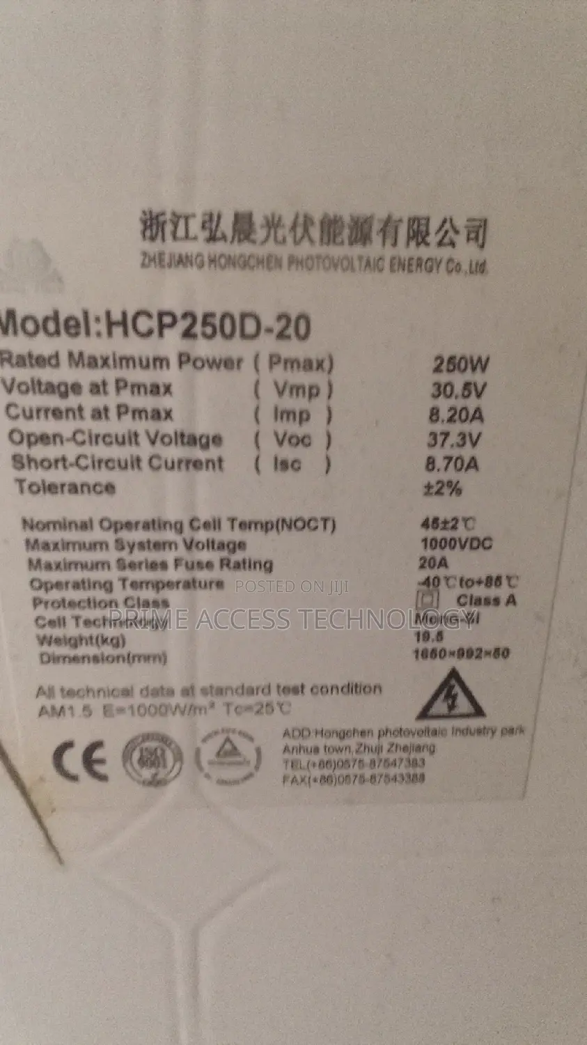 250watts Solar Panel