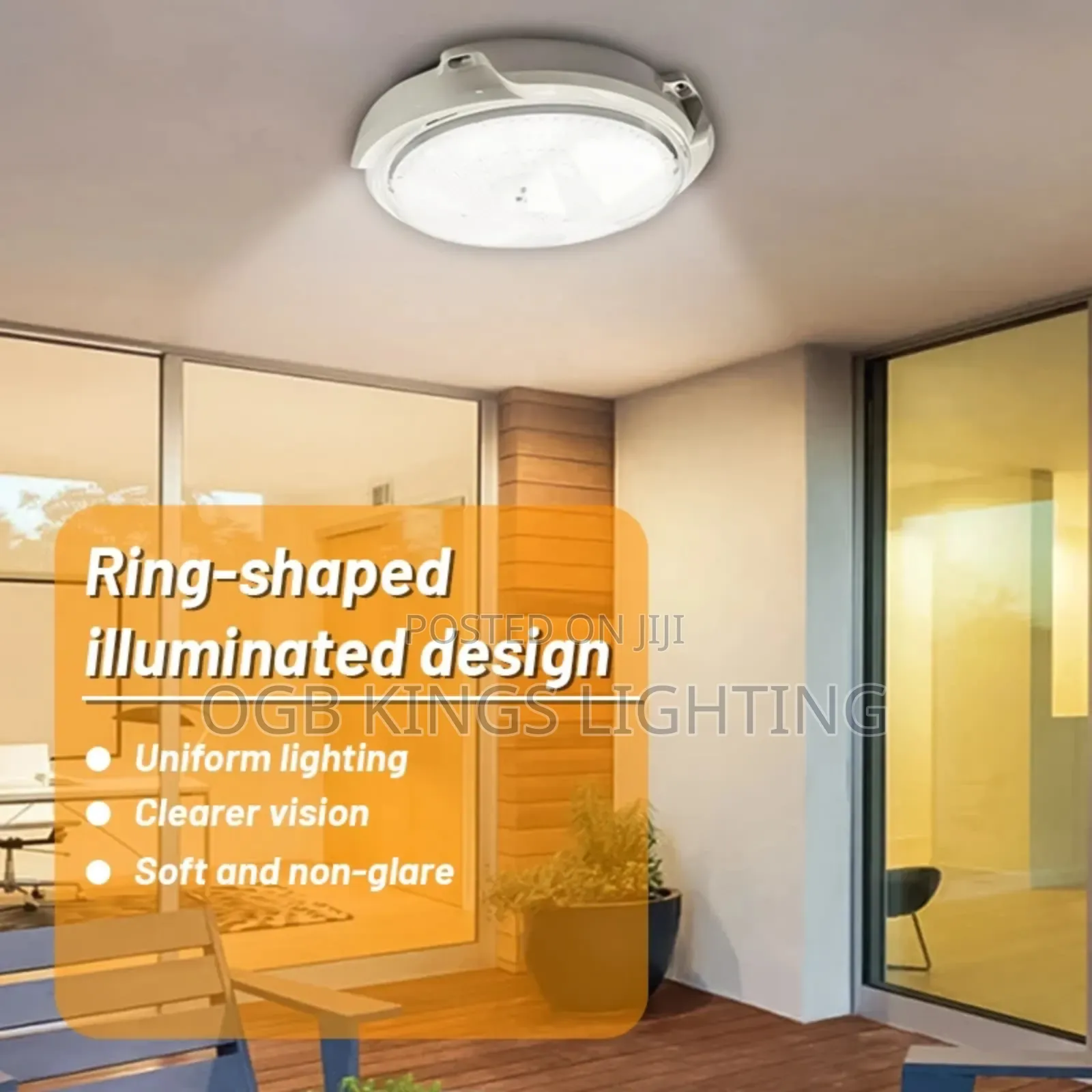 Solar LED Ceiling Light Indoor Balcony Garden Ceiling Light