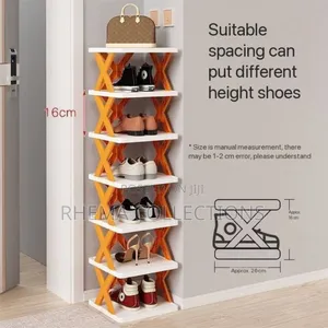 X Shape 6layer Foldable Doorstep Shoe Rack