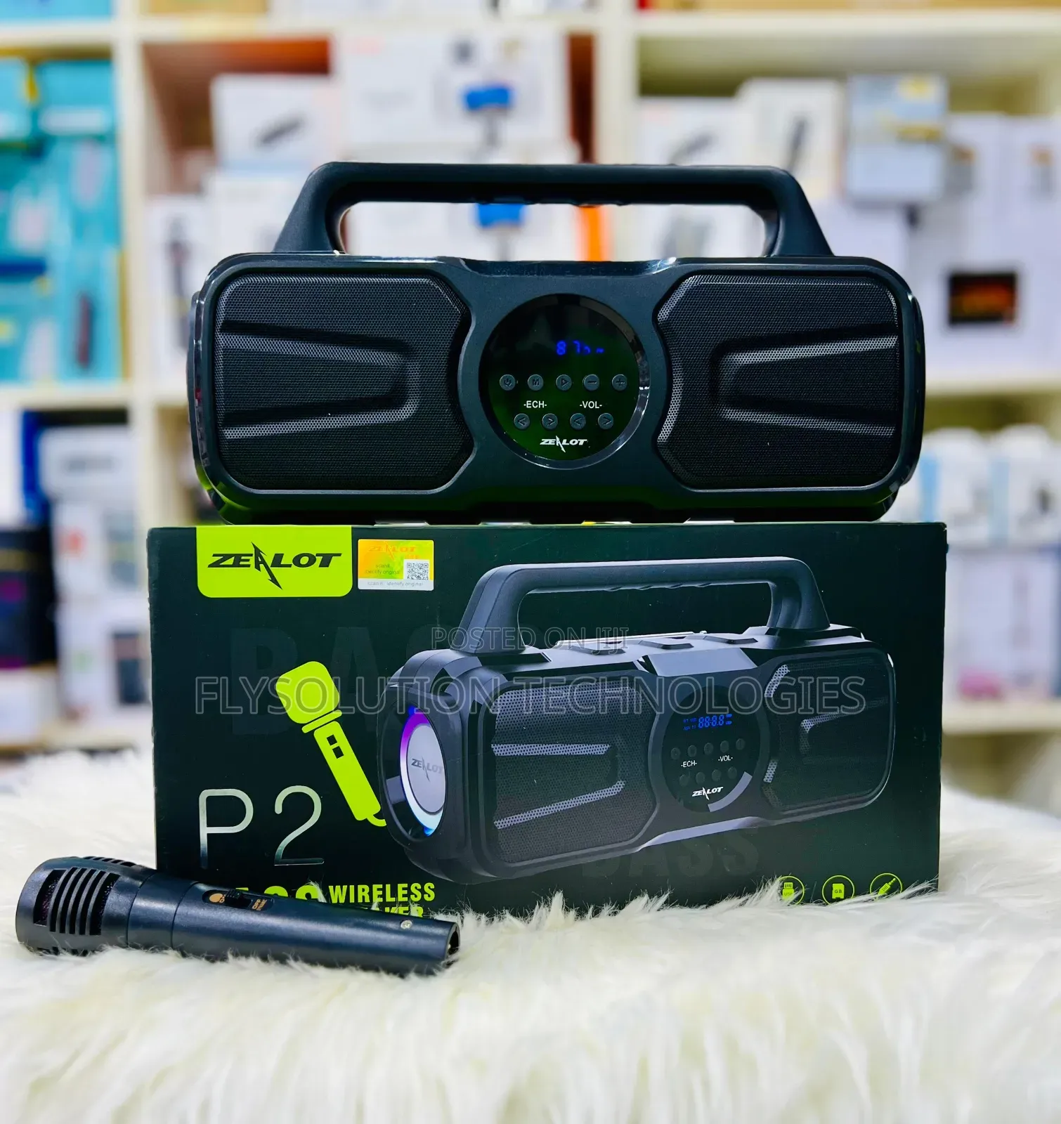 Zealot P2 Bluetooth Solar Speaker + Microphone