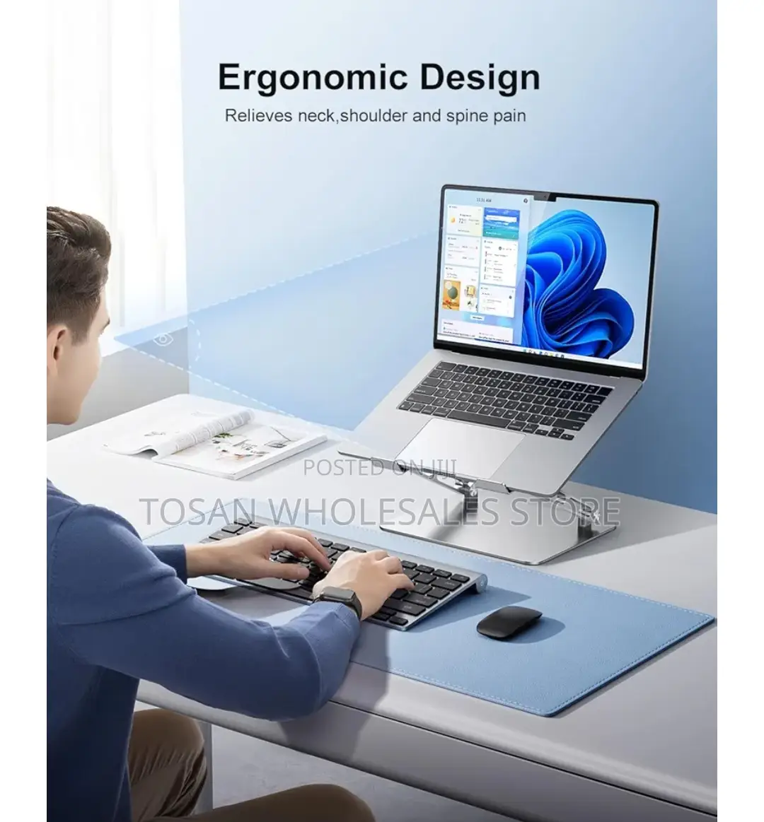 360° Adjustable Laptop Stand – Premium Ergonomic Design