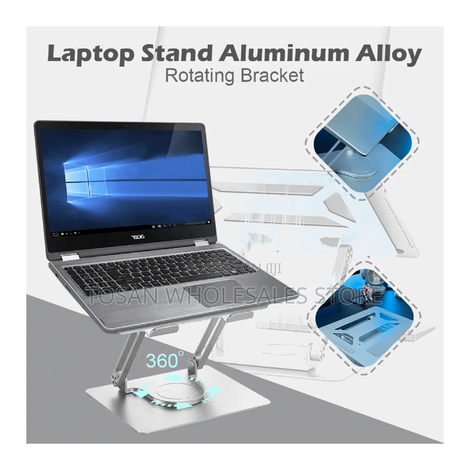 360° Adjustable Laptop Stand – Premium Ergonomic Design