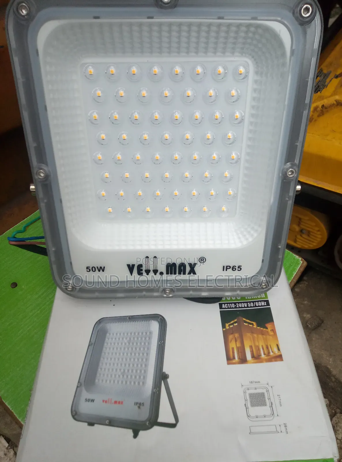 50 Watts Warm White Light VELLMAX Floodlight