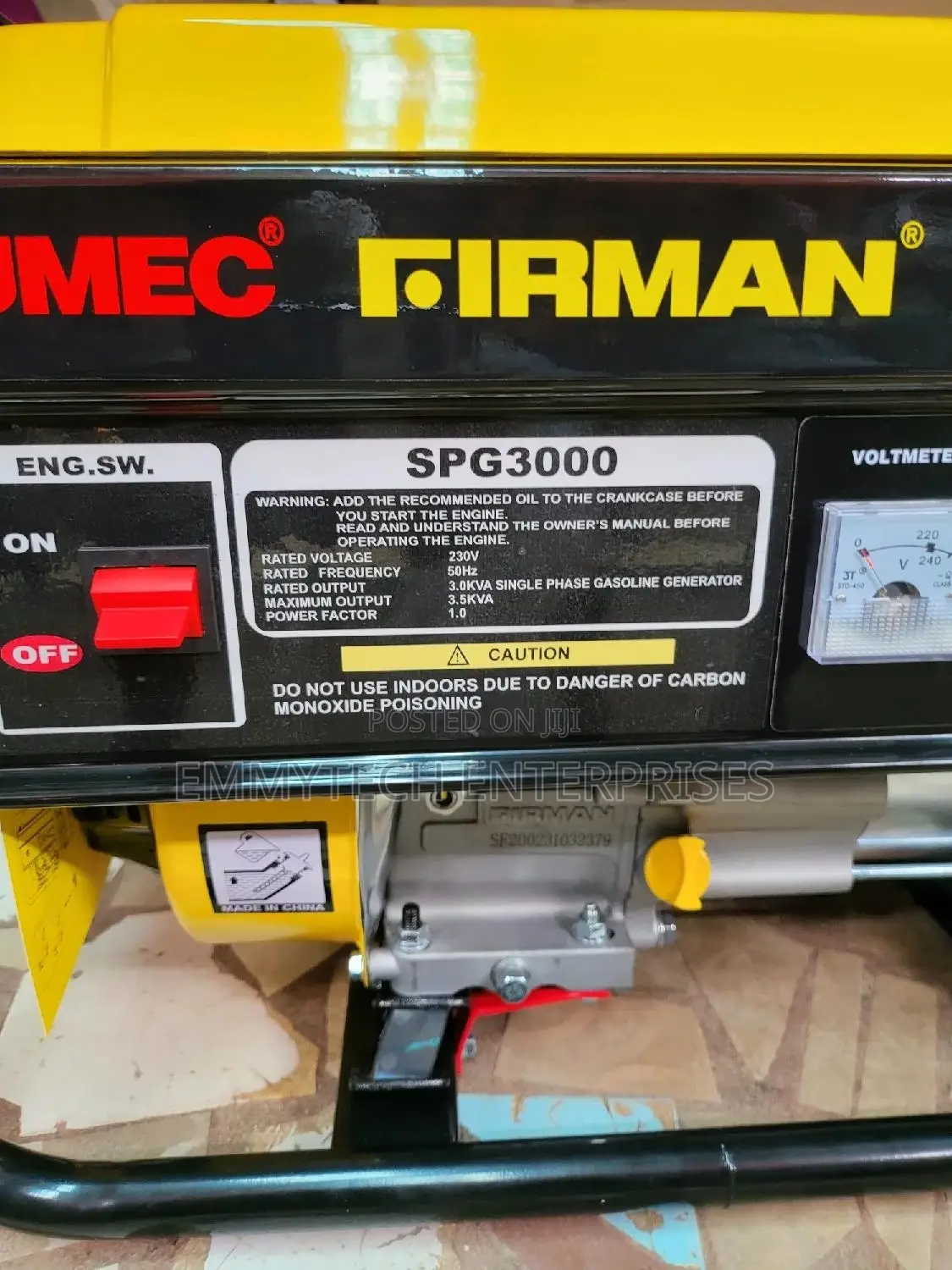 Sumec Firman Generator Set 100% Copper Wire Generator 3.5kva