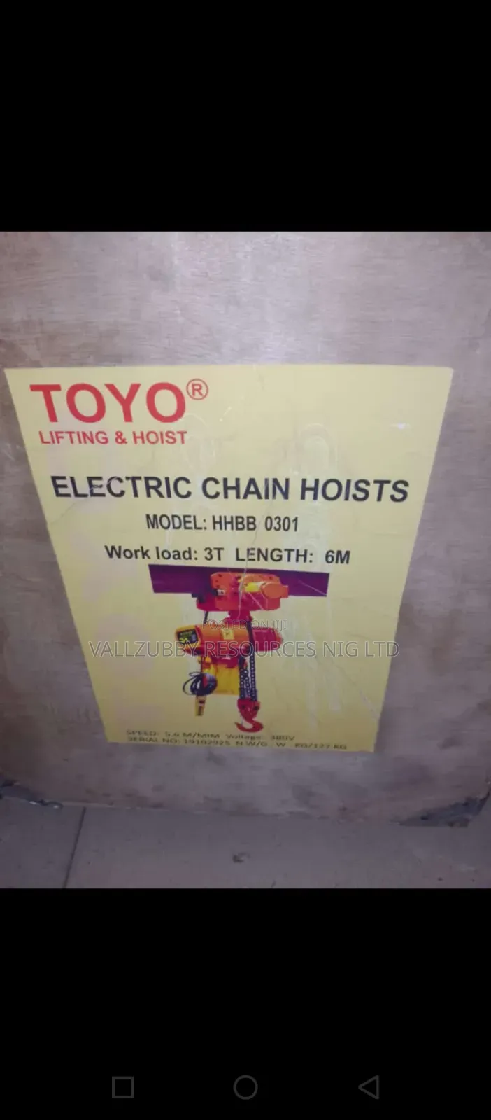 Electric Chain Block Hoist