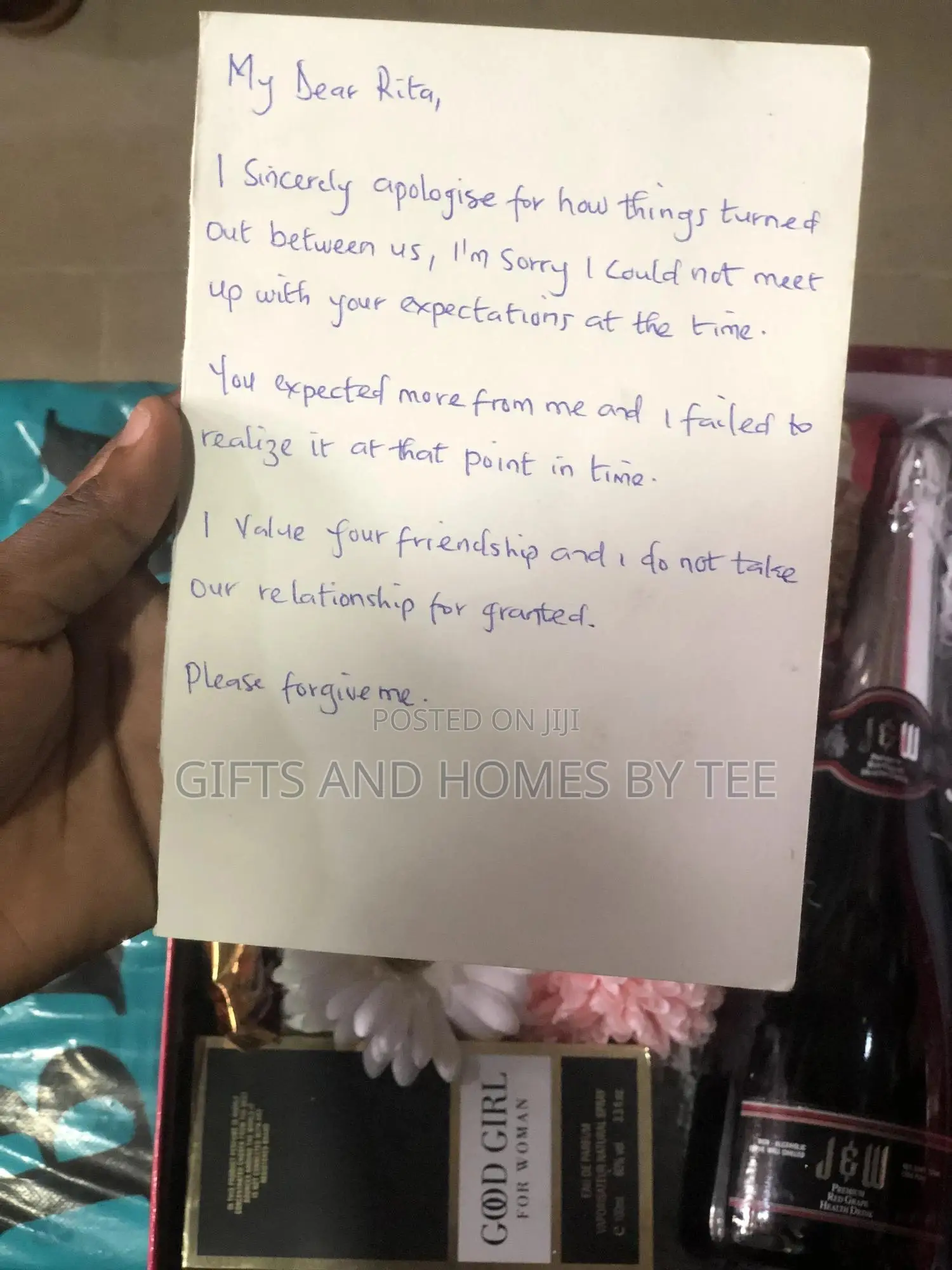 Apology Gift Box With Note