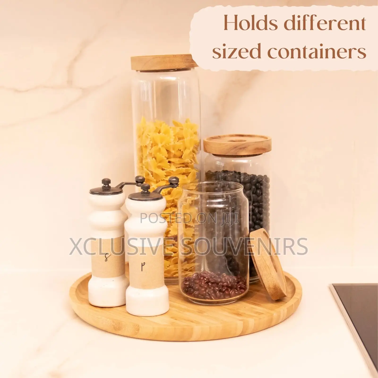 Quality Round Bamboo Glass Platter