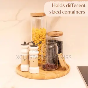 Quality Round Bamboo Glass Platter