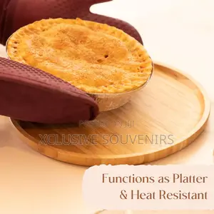 Quality Round Bamboo Glass Platter