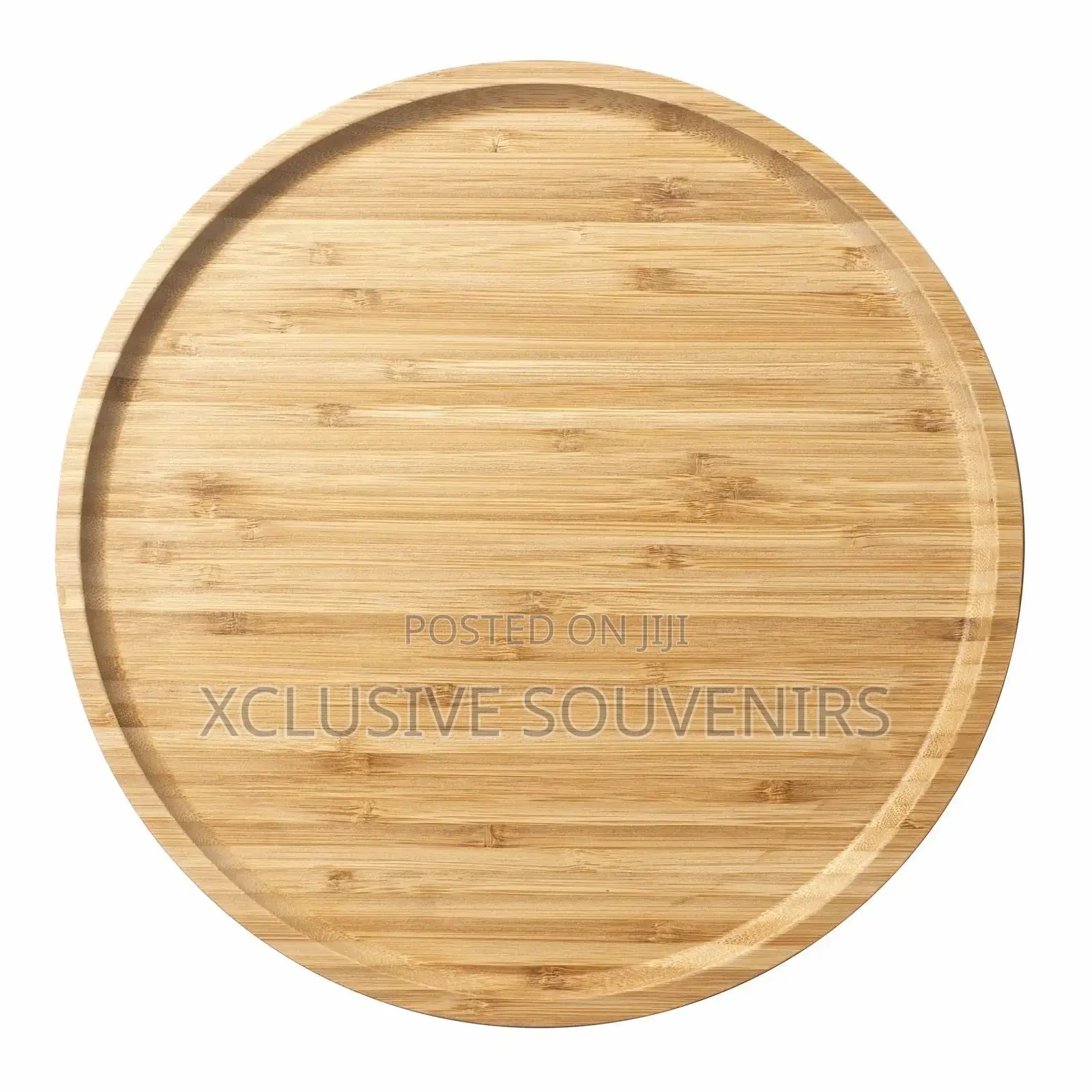 Quality Round Bamboo Glass Platter