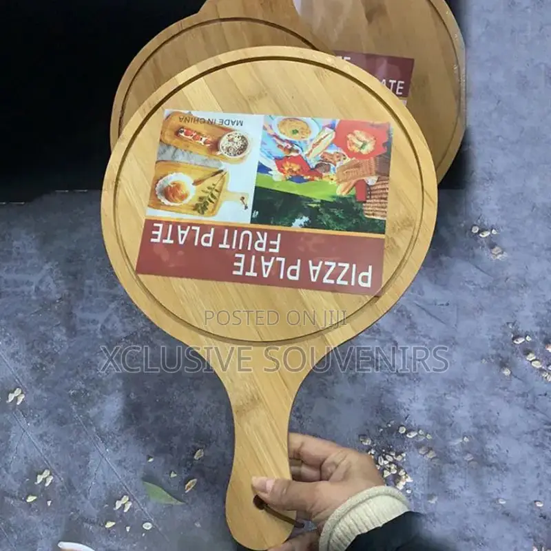 Bamboo Restaurant Fruit Sushi Board Pizza Plate