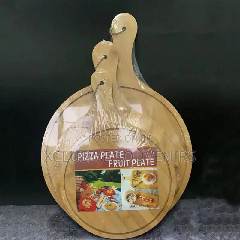 Bamboo Restaurant Fruit Sushi Board Pizza Plate
