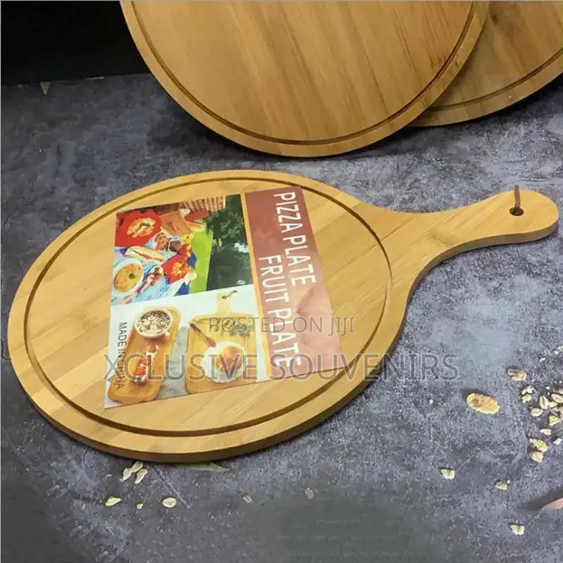 Bamboo Restaurant Fruit Sushi Board Pizza Plate