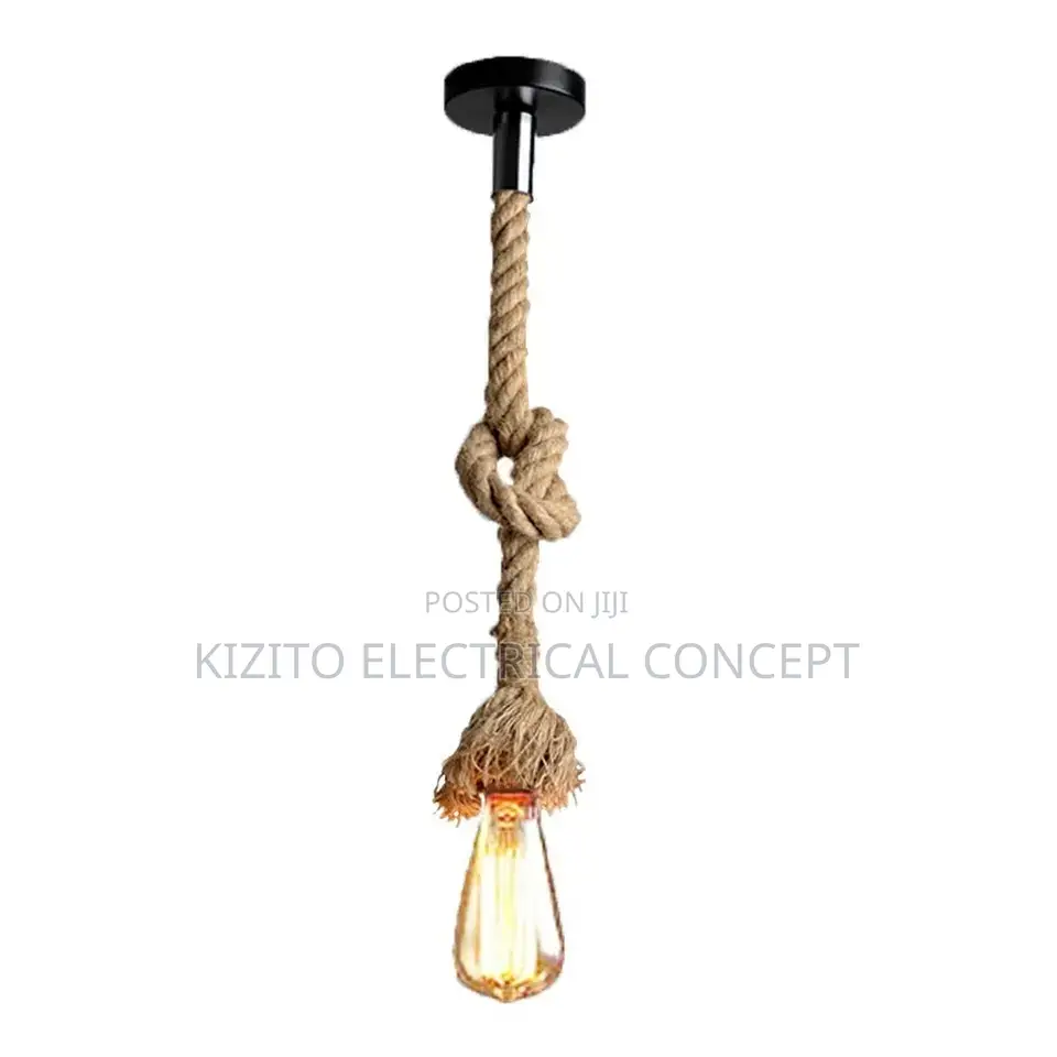 Vintage Rope Pendant Light, Restaurant Bar Cafe