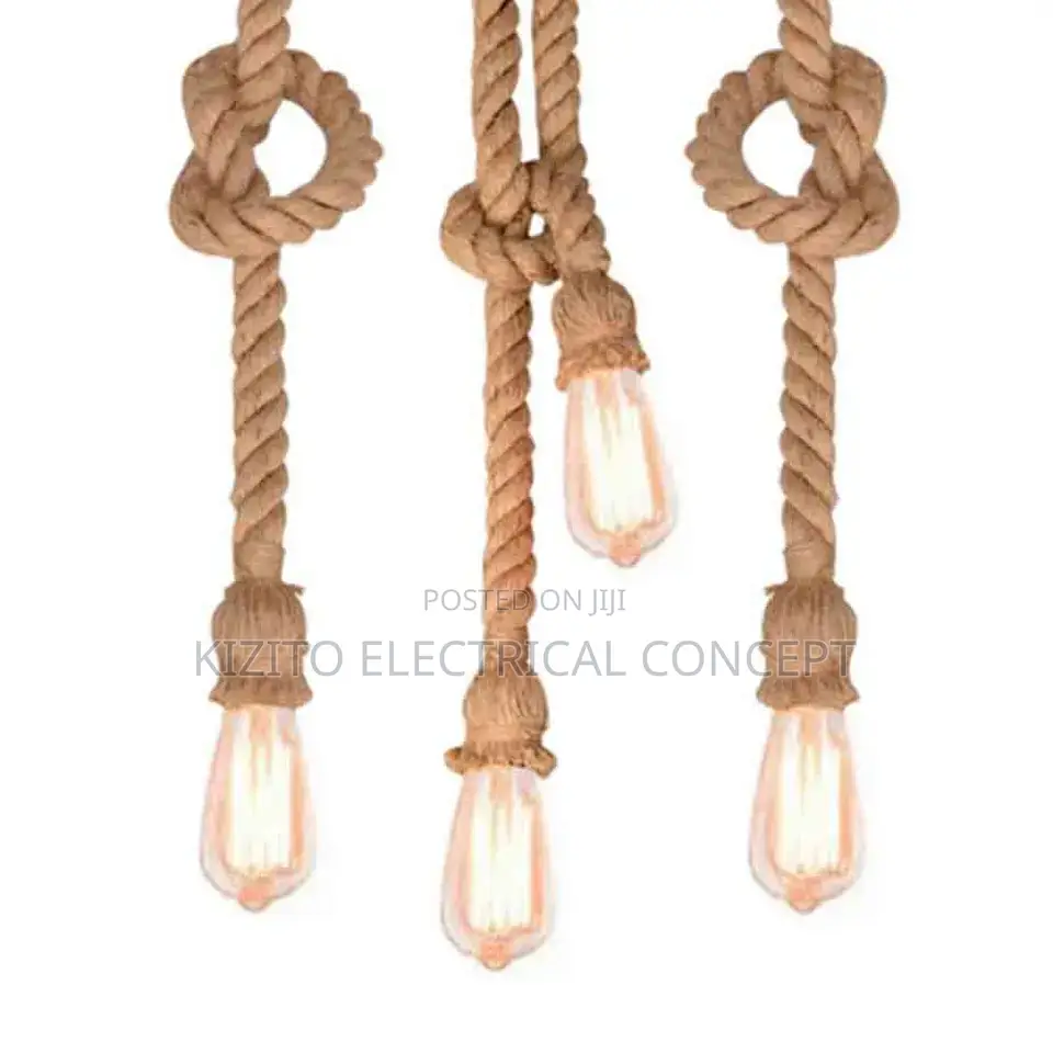 Vintage Rope Pendant Light, Restaurant Bar Cafe
