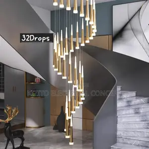Nodic Dropping, Stair Chandalier Living Room Dining Light