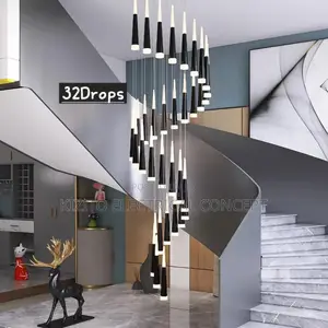 Nodic Dropping, Stair Chandalier Living Room Dining Light