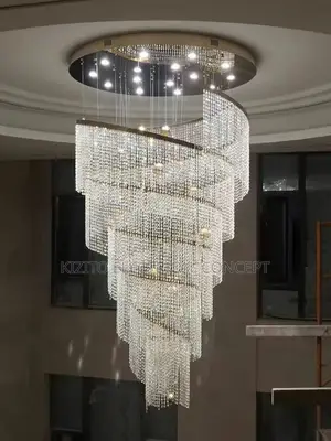 Post Modern Crystal Chandelier Living Room Stair Light