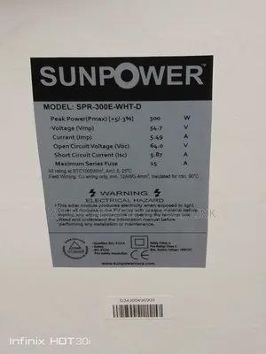 Sun Power 300w/72cells Solar Panel