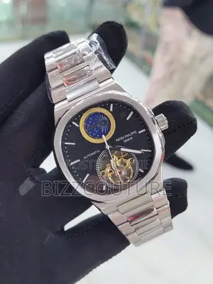 Original PATEK PHILIPPE Chronograph Silver Chain Watch