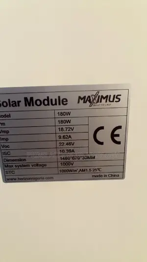 180watts Solar Panel Mono 36 Cells 5 BB