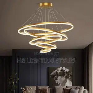 Modern 5 Round Ring Ceiling Chandelier