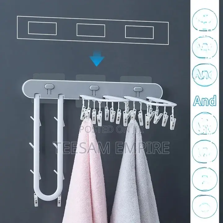 24-Pack Multi-Row Folding Clothes Rack