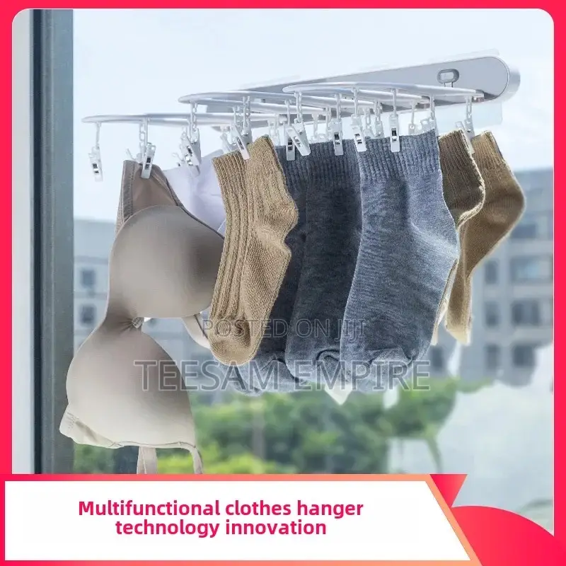 24-Pack Multi-Row Folding Clothes Rack
