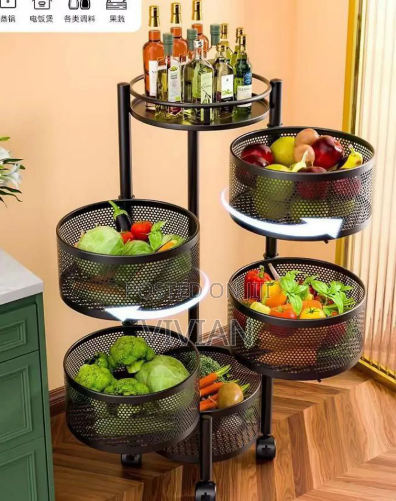 Storage Rack(Rotating 5 Layers)