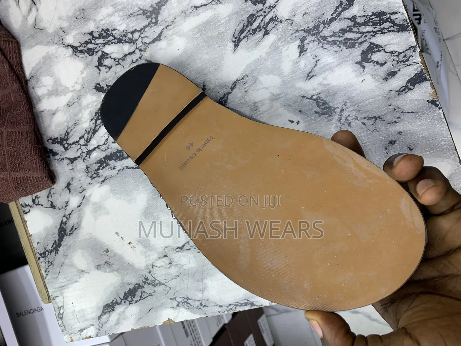 Roberto Cavalli Leather Slipers