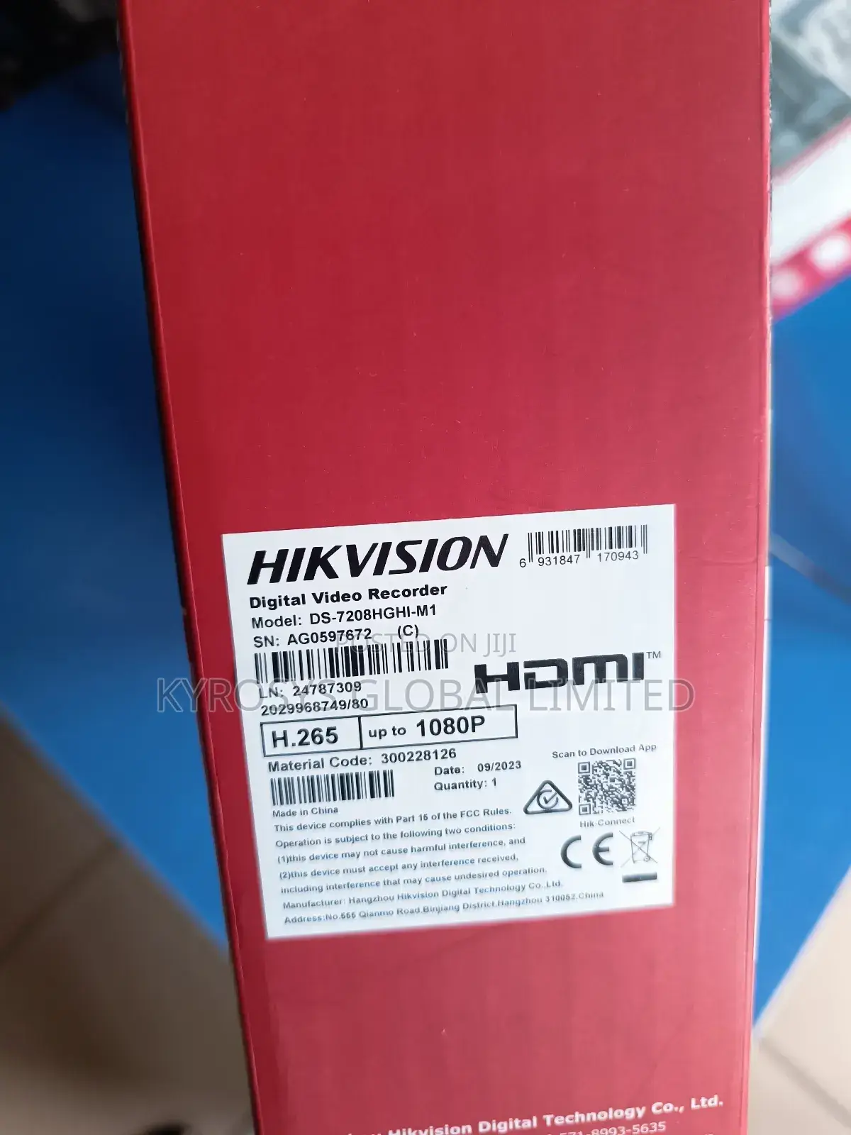 Hik Vision 8ch 2mp DVR