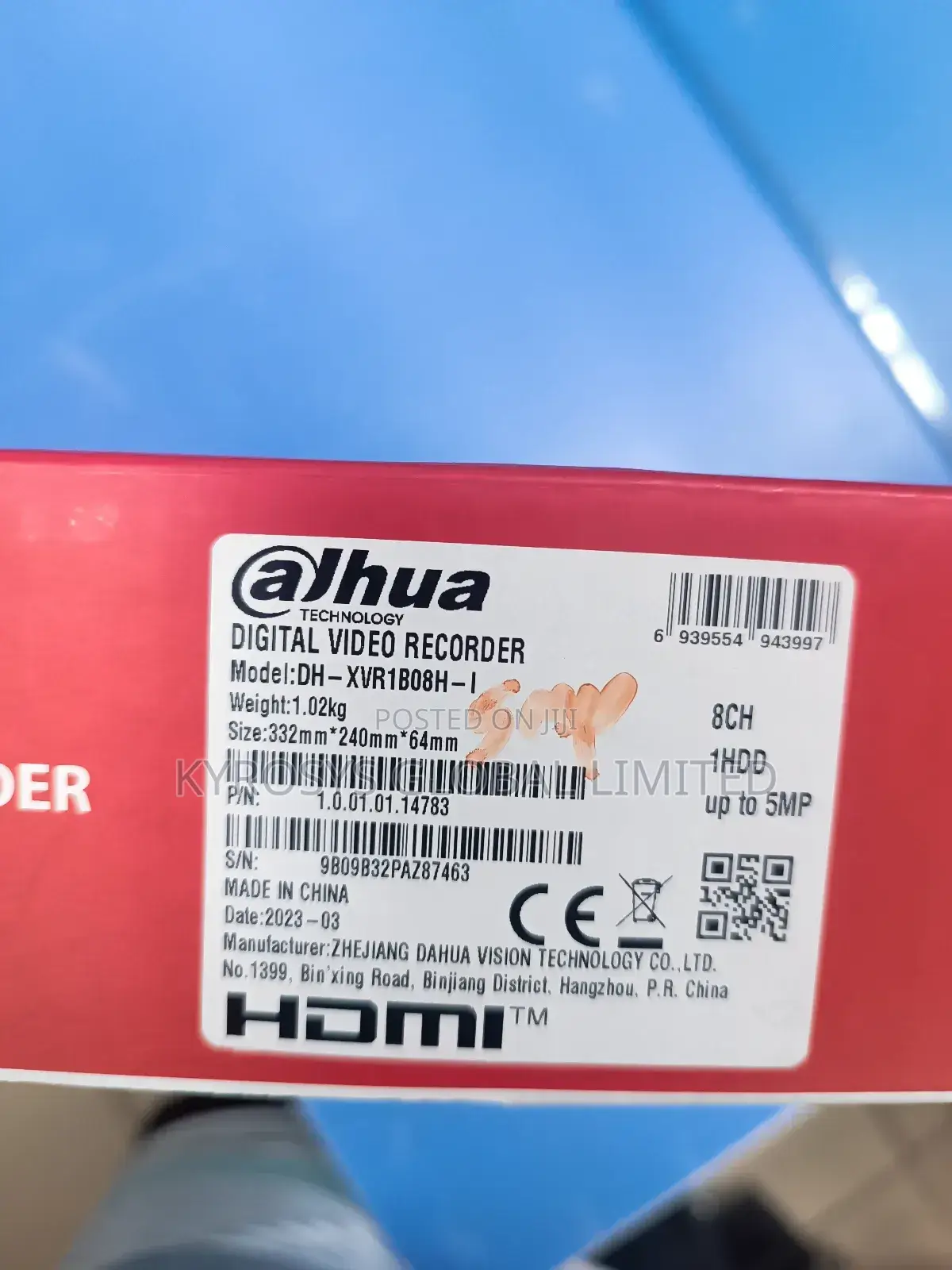 Dahua 8ch 5mp Cvi DVR