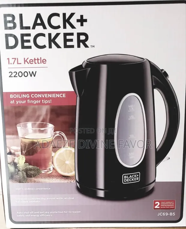 Black Decker Litres 2200watts Electric Kettle in Ikeja