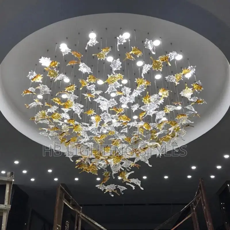 Maple Leaf Art Decorative Hanging Lamp