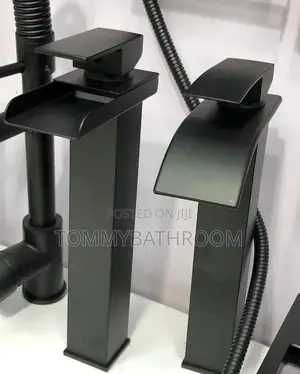 Black Sliver Waterfall Faucet