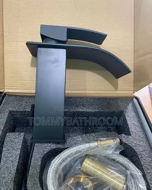 Black Sliver Waterfall Faucet