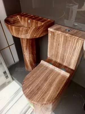Ceramic Wooden Water Closet