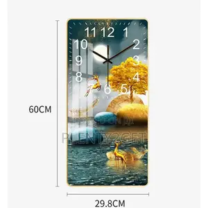 60cm High 29.8cm Wide Pendulum/Silent Movement Wall Clock