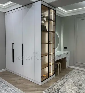 Wardrobe With Morden Accessories and Light Fixtures