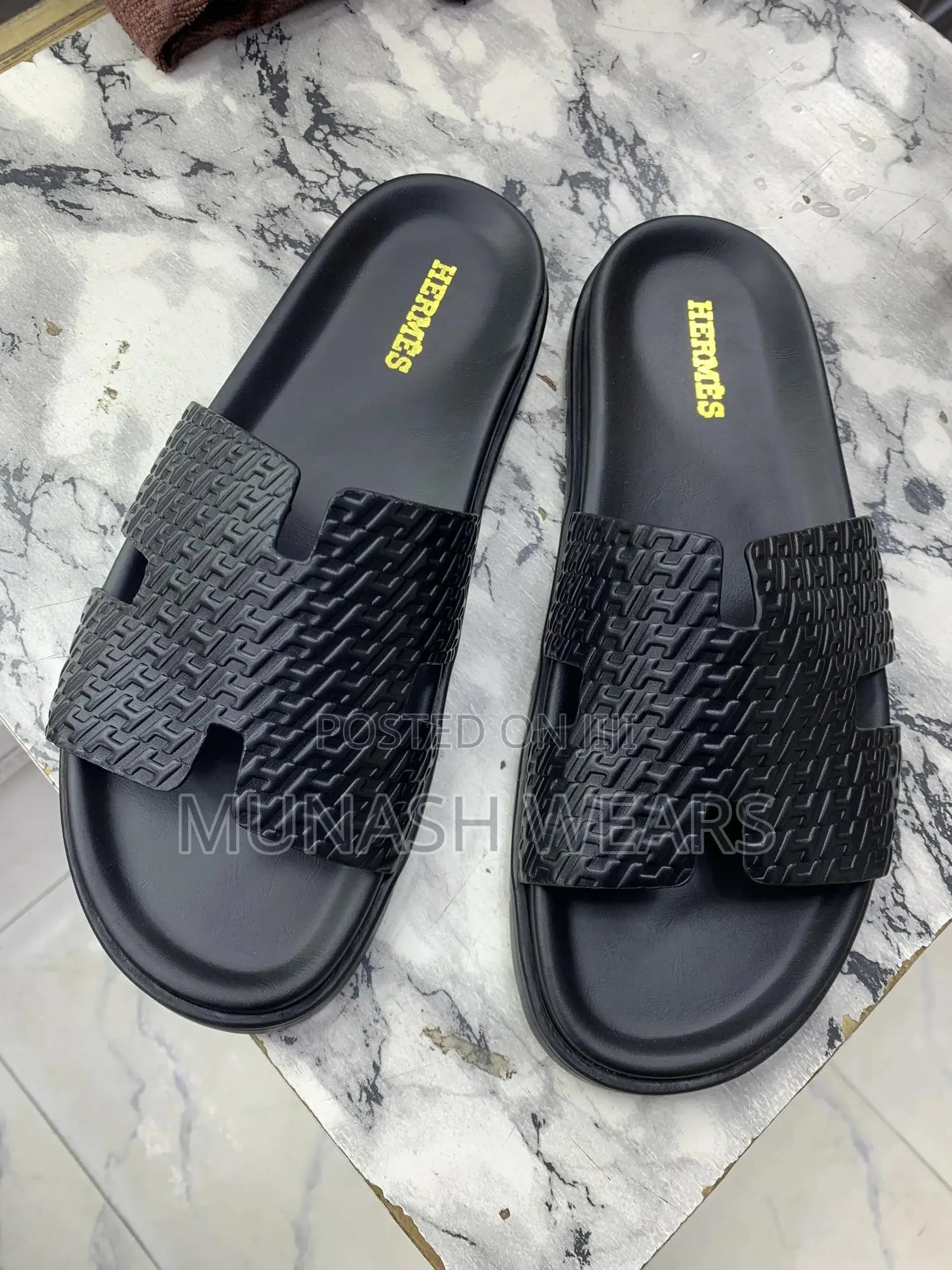 Hermes Leather Slipers