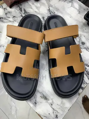 Original Leather Hermes Slipers