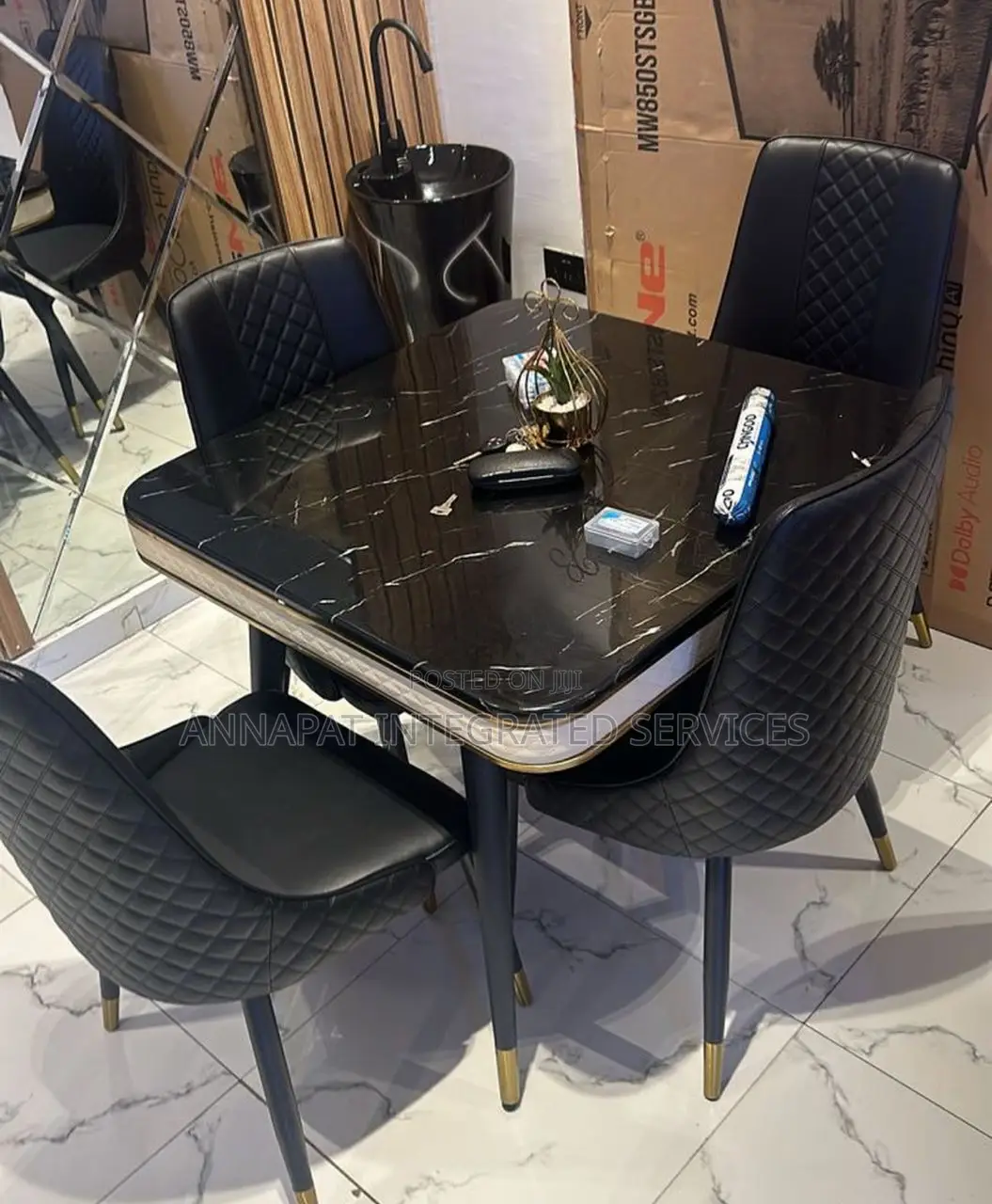 Luxury Marble Top Dining Set