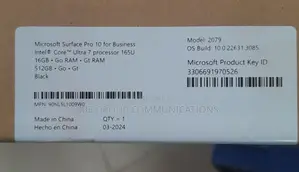 New Laptop Microsoft Surface Pro 16GB SSD 512GB