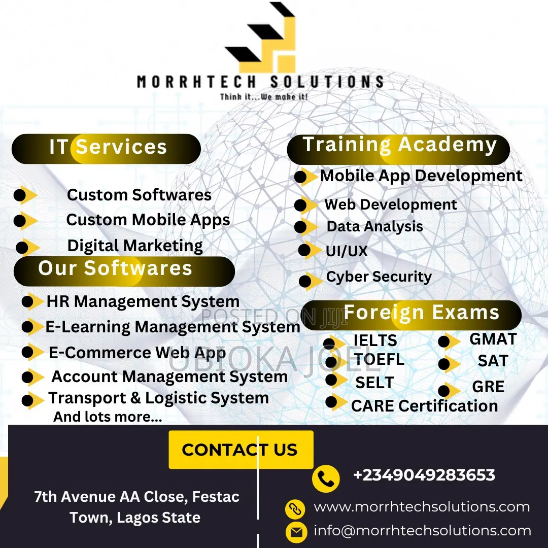 Customized Softwares and Tech Training
