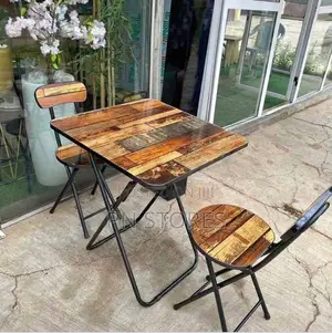 Vintage Foldable Table and 2 Chairs