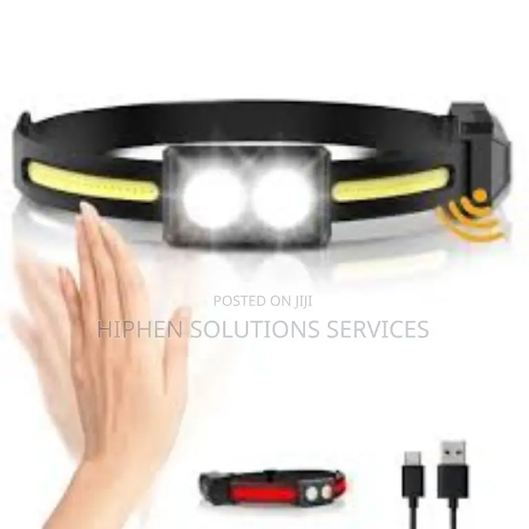 Work Headlight With 4 Clips For Camping Hunting