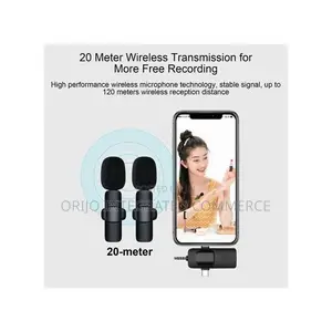 Dual Lapel Microphone for iPhone , Type C and Android(3in1)