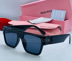 Original Miu Miu Eye Waer Black Frame Sunglasses in Store